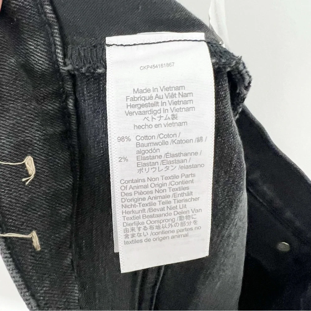 Madewell Classic Straight Jeans in Lunar Wash Black Size 26 Petite